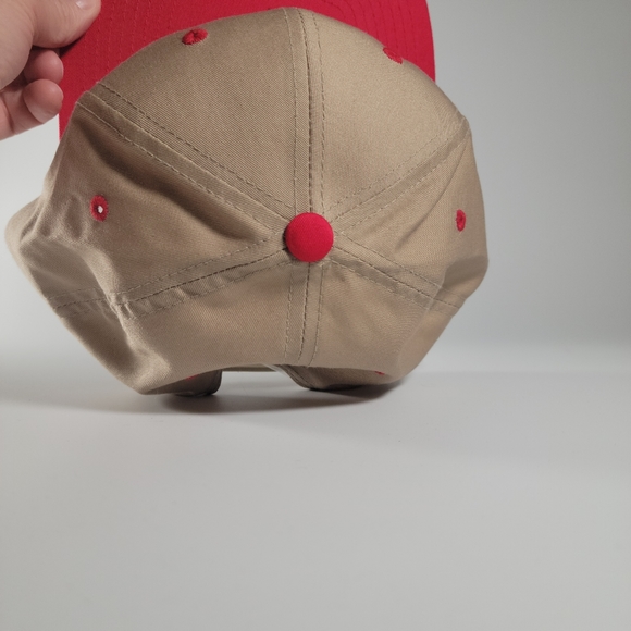 Vintage RNS Baseball Hat Cap Tan Mechanic Themed Great Condition - Picture 7 of 10